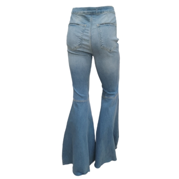 Free People Just Float On Flare Blue Jeans, Womens 28 R - Picture 4 of 8